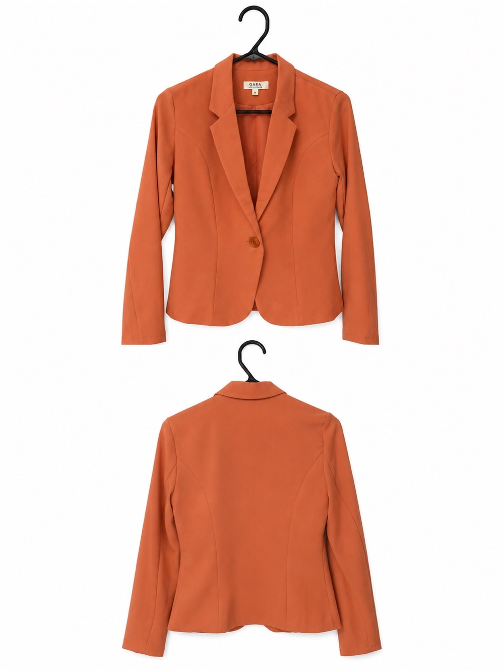 GAP Women's Rust Orange Single-Button Blazer